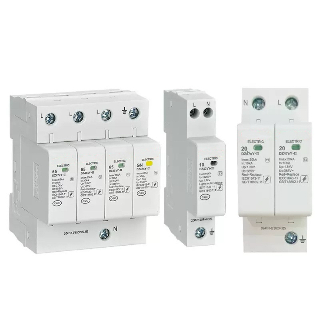 SPD Surge Protector Device, 4P Power Type, Type 1 & Type 2