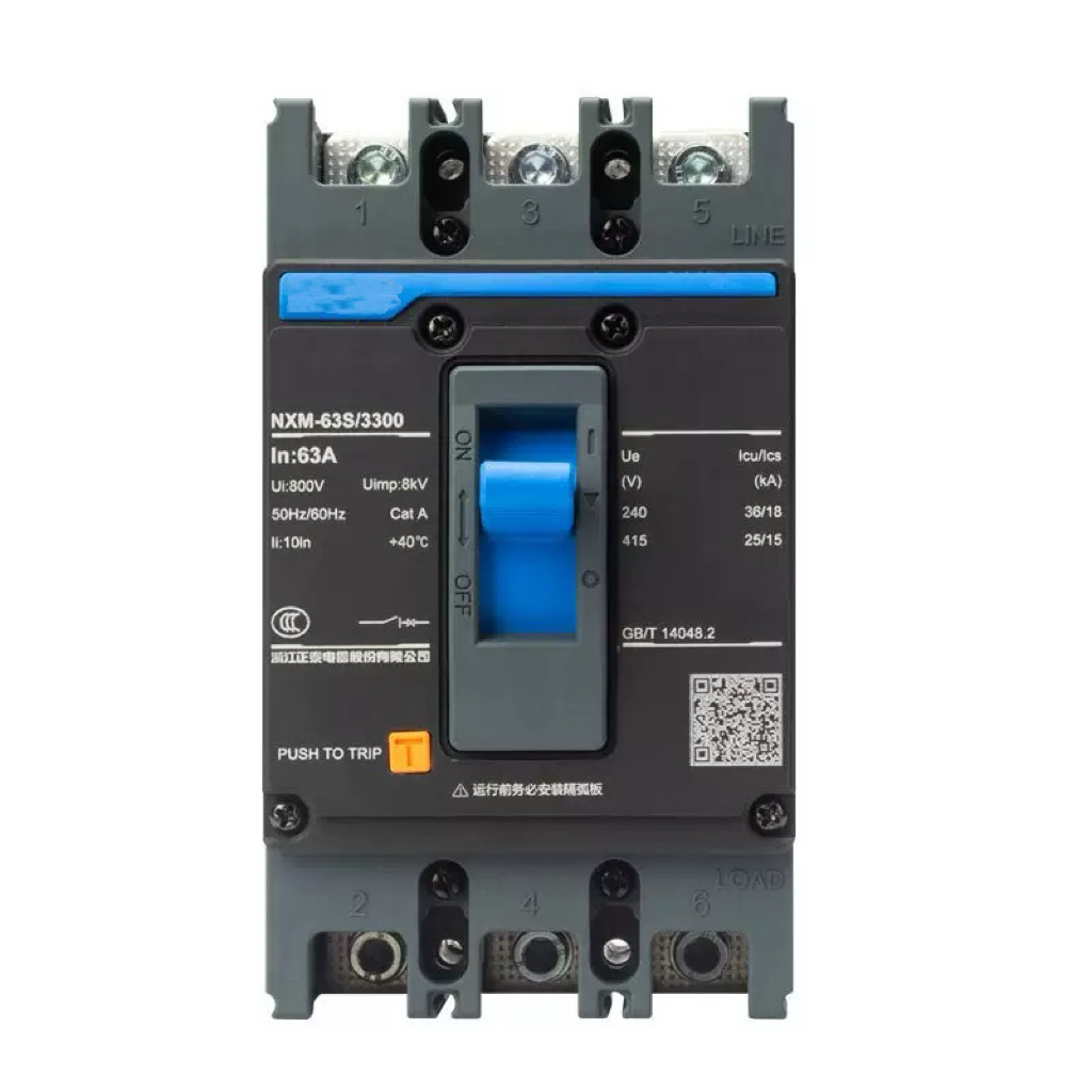 3P 4P Industrial Molded Case Circuit Breaker MCCB Low Voltage Overload Short Circuit Protection for Factory Power Distribution